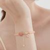 Pulsera Ojo de Gato Naranja para Mujer Nueva Ónix Carmesí Chino Jade Hetian Lujo Ligero Nicho Pulsera Exquisita Regalo para Novia