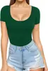 Camiseta Sexy de Manga Larga con Escote Bajo Ajustada a la Figura con Lazo en la Cintura para Mujer Estilo Europeo y Americano Amazon 2024