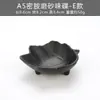 A5 Melamina Preto Fosco Três Compartimentos Molheira Retangular Imitação de Porcelana Louça Prato para Molho de Hot Pot Estilo Japonês Prato para Petiscos