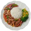 Tigela de Arroz Comida Guianesa Semi-Pronta Filé Mignon Pimenta do Reino 180g Pacote Fast Food Pacote Fast Food Comercial Para Levar Atacado