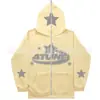 Sudadera con capucha de moda 2025 Nueva Sudadera con capucha Cruzada Estampada Tesoro Nacional Cardigan con cremallera Camisa estampada Venta directa al extranjero