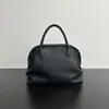 Bolso de Nicho Hecho de Piel de Vaca de Primera Capa, Simple y Sofisticado, Bolso Tipo Concha de Bowling de Gran Capacidad, Estilo Minimalista, Lujo Ligero