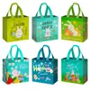 Bolsa de embalaje transfronteriza para Pascua, bolsa de mano grande de tela no tejida para juguetes infantiles, snacks y almacenamiento de regalos