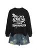 Você não pode me assustar Amazon eBay site independente moletom feminino da moda e único para outono e inverno para comércio exterior