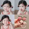 Laço de Cabelo Fresco de Tecido de Verão para Crianças com Morango 3D, Suave com o Cabelo, Doce Faixa de Cabelo para Meninas