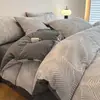 Nuevo juego de ropa de cama jacquard 100% algodón de cuatro piezas, sensación de lujo ligero y alta gama, juego de tres piezas 100% algodón para dormitorio principal, incluye sábana plana, sábana ajustable y funda de edredón