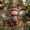 Nuevo Colgante Acrílico de Papá Noel Lindo de Amazon Decoración de Árbol de Navidad Colgante de Decoración para el Hogar Navideño