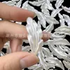 14*40mm Pluma Perlada DIY Hecho a Mano Perla de Imitación Hoja Cadena para Teléfono Móvil Llavero Colgante Cuentas Estilo Antiguo Pétalos