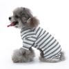 Ropa de Verano para Perro Transfronteriza de Cuatro Patas Ropa para Casa Pijamas Rayados para Casa Pijamas Delgados de Verano para Mascotas Ropa para Cachorros