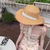 2026 Nuevo Estilo Sombrero de Paja de Copa Plana Protección Solar de Verano Sombrero de Sol para la Costa Sombrero de Sol con Cordones para Vacaciones en la Playa
