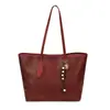 2026 Nuevo Estilo Coreano Moda Bloque de Color Bolso de Hombro de Moda Textura Retro Bolso de Hombro Único Bolso Tote Texturizado de Gran Capacidad