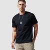 Camiseta de Algodón Puro para Hombre, Manga Corta, Corte Holgado, Peso Pesado, Estilosa, Limpia, Retro, Color Sólido, para Uso Casual Diario