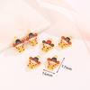 DIY frisado pulseira colar buraco contas tridimensionais banhado a cobre 18K ouro real estilo chinês pingente de gota de ouro antigo