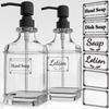 Comercio exterior botella de gel antibacterial botella de gel antibacterial de sentido avanzado vidrio 500ml botella vacía champú gel de ducha embotellado