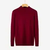 Suéter de hilo de núcleo hilado de color sólido calibre 12 unisex cálido de invierno de manga larga capa base estilo suéter de hombro caído regular hombres