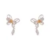 Aretes de Moda Mariposa Hueca, Aretes Dulces con Borlas, Gama Alta, Nicho, Aretes Sencillos, Modernos y Frescos
