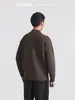 También Parada 2026 Otoño Polo de Media Cremallera con Cuello Alto para Hombre Tejido 450g Holgado Sensación de Alta Gama Suéter de Manga Larga