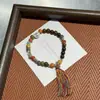 Pulsera de Cerámica Jingdezhen Nueva Pulsera de Cerámica China Joyería Estudiante Estilo Tíbet Cuerda Trenzada a Mano Puesto Regalo para Estudiante