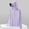 Ropa de Protección Solar para Hombre, Estilo Veraniego para Pareja, Ropa de Protección Solar Transpirable para Exteriores con Capucha Desmontable de Seda de Hielo, Visera de Vinilo