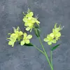 Flor Artificial Jasmim 3 Galhos Haste Única Orquídea Sonho Decoração de Casa Casamento Decoração de Hotel Ornamentos de Flores Artificiais Transfronteiriços Venda por Atacado
