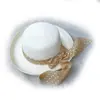 24737 Sombrero de Paja con Cinta de Puntos y Rizos al por Mayor Sombrero de Paja de Cúpula Sombrero de Copa Formal