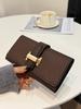 Billetera de Mano para Mujer Larga de Gran Capacidad Multitarjeta Simple Corta de Alta Gama Moda Nueva Bolsa Multifuncional para Teléfono Móvil