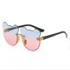 Nuevas Gafas de Sol Sin Montura con Orejas de Gato y Panda Rojo para Niños Progresivas Lente Oceánica Gafas de Sol Tiktok En Stock Al por Mayor