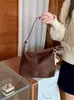 Bolso bandolera simple de gamuza mate estilo vintage coreano para otoño e invierno, bolso de hombro casual para el trabajo, bolso cruzado de gamuza sintética moderno
