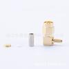 Conector sma de punto electrónico Jingran de alta frecuencia tornillo interno pin interno sma-jw engarzado cable RG174 SMA macho acodado
