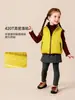 [Reversível] Roupa Infantil Tongbei 2026 Inverno Nova Coleção Infantil Coleira Alta Colete Color Block Versátil Quente