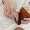 Anillo sencillo de plata 925, anillo que no se decolora, diseño de nicho, sensación de estilo ins, joyería simple, anillo de plata esterlina de alta gama, venta al por mayor para mujeres