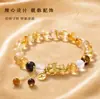 Nuevo Pulsera de Piedra Ojo de Tigre Amarillo Natural Estilo Chino para Mujeres, Pulsera Pixiu Versátil de Lujo Ligero Atrae Riqueza al por Mayor y Dropshipping