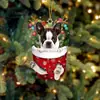 Navidad Transfronteriza Lindos Calcetines de Navidad Perro Árbol de Navidad Decoración Colgante Regalo Creativo Festivo