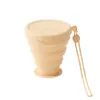 Taza de Agua Plegable de Silicona para Viajes al Aire Libre, Taza de Silicona Mini Portátil Retráctil de Compresión