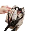 Bolsa de Maquiagem de Malha Aveludada, Bolsa Portátil em Formato de Coração para Retoques de Batom, Grande Capacidade para Armazenamento de Viagem, Necessaire Ampliada