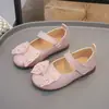 Sapatos de Couro para Meninas 2026 Primavera e Outono Novos Sapatos Versáteis de Princesa para Meninas, Sapatos de Performance Antiderrapantes com Solado Macio para Crianças Maiores