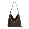 Bolsa Estilo Coreano 2025 Nova Bolsa Tote de Alta Qualidade para o Dia a Dia Bolsa Grande Feminina Transversal Versátil Bolsa de Ombro em Couro Macio Grande Capacidade