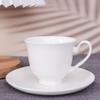 Fábrica de Tangshan atacado xícara de café de cerâmica para chá da tarde europeu branco puro casa criativa e logotipo xícara e pires de porcelana óssea