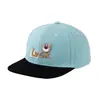 Gorra Hip-Hop de Ala Plana de Dibujos Animados para Niños al por Mayor, Nueva Gorra de Sol Transpirable de Oso de la Suerte Linda, Gorra de Béisbol para Bebé Niña