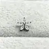Aretes de Aleación de Titanio Astmf-136 Serie Negro Brillante Rosca Interna de Titanio G23 Cabeza de Piercing de Zirconia