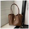 Moda Europea y Americana Simple Retro 2025 Nueva Llegada Cierre Trendy Principios de Primavera Gran Capacidad Viaje al Trabajo Bolso Tote de Hombro para Axila para Mujer