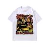 Camiseta de marca de moda hip-hop europea y americana para hombre, camiseta de manga corta holgada informal con estampado vintage de hip-hop para pareja, camiseta transfronteriza para mujer