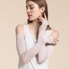 Mangas de Seda Huaye para el Sol de Verano para Mujer, Protectores Extendidos para los Brazos, Seda de Morera, Tejido Fino a Cuadros, Transpirables, Guantes Largos