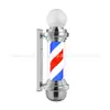 Caixa de luz de salão de beleza de fábrica Luz de lâmpada de cromo Salão de cabeleireiro Barbearia Luz de giro Parede à prova d'água Poste de barbeiro