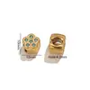Acessórios de Joias de Aço Inoxidável com Contas Pingente de Flor com Diamante Banhado a 18K Acessórios de Contas Espaçadoras Joias para Pulseira DIY