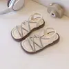 Sandalias para Niñas, Elegantes Zapatos de Princesa con Pedrería para Niñas, Nuevo Modelo de Verano 2026 para Bebés, Sandalias de Playa Infantiles de Suela Suave