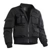 Chaqueta de piloto para hombre, estilo americano, uniforme de béisbol retro, chaqueta de trabajo multibolsillos, chaqueta funcional, chaqueta de tres pruebas