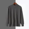 Suéter de malha masculino transfronteiriço, peça básica de gola alta para outono e inverno, suéter estiloso, estilo coreano, suéter versátil de caimento solto para homens