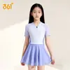 361 Roupa de Banho Infantil Meninas M e G Roupa de Banho Dividida com Proteção Solar Infantil Conjunto Profissional de Touca e Óculos para Natação