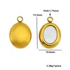 Pingente de Aço Inoxidável Banhado em Cor Duradoura 18K com Incrustação de Concha em Forma de Gota, Lua e Coração Acessórios para Colar Brinco DIY